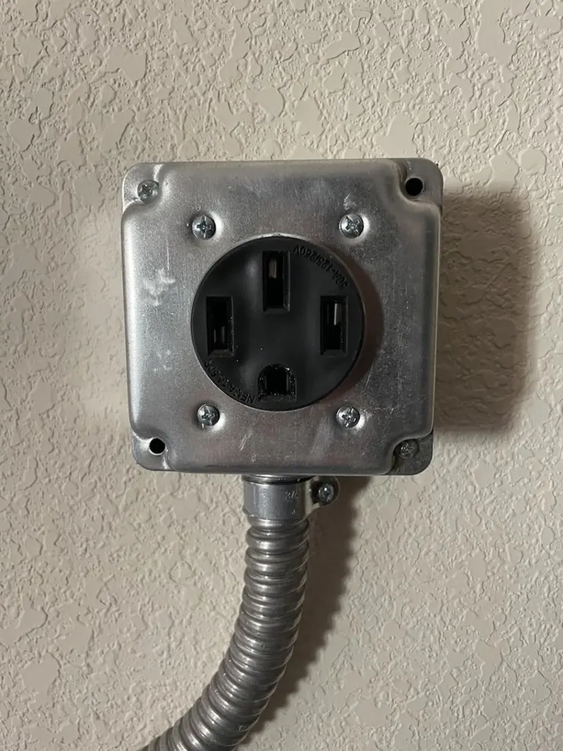 NEMA 14-50 outlet installed for Smart Home Electrical in Morgan Hill